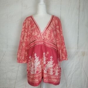 Sonoma  pink Floral v-neck top